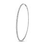 HUGE 2 Carat Lab Grown Diamond Hoop Earrings In 14K White Gold, 2 1/4 Inches Image-3