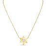 Star of David Necklace With 3/4 Carat Heart Shape Lab Grown Diamond In 14K Yellow Gold,  Image-4