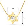 Star of David Necklace With 3/4 Carat Heart Shape Lab Grown Diamond In 14K Yellow Gold,  Image-5