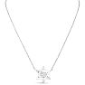Star of David Necklace With 3/4 Carat Heart Shape Lab Grown Diamond In 14K White Gold, 16-18 Inches Image-4
