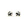 7 Point Colorless Diamond Stud Earrings In 14K Yellow Gold!  Amazing Deal, Fiery Diamonds Image-2