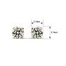 7 Point Colorless Diamond Stud Earrings In 14K Yellow Gold!  Amazing Deal, Fiery Diamonds Image-3