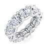 9 Carat Round Lab Grown Diamond Eternity Ring In 14 Karat White Gold, Ring Size 5 Image-2