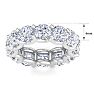 9 Carat Round Lab Grown Diamond Eternity Ring In 14 Karat White Gold, Ring Size 5 Image-4