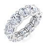 9 Carat Round Lab Grown Diamond Eternity Ring In 14 Karat White Gold, Ring Size 6 Image-2