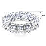 9 Carat Round Lab Grown Diamond Eternity Ring In 14 Karat White Gold, Ring Size 6 Image-4