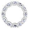 9 3/4 Carat Round Lab Grown Diamond Eternity Ring In 14 Karat White Gold, Ring Size 7.5 Image-3