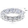 9 3/4 Carat Round Lab Grown Diamond Eternity Ring In 14 Karat White Gold, Ring Size 8 Image-4