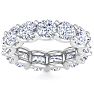 9 3/4 Carat Round Lab Grown Diamond Eternity Ring In 14 Karat White Gold, Ring Size 8.5 Image-1