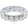9 3/4 Carat Round Lab Grown Diamond Eternity Ring In 14 Karat White Gold, Ring Size 9 Image-1