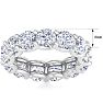 9 3/4 Carat Round Lab Grown Diamond Eternity Ring In 14 Karat White Gold, Ring Size 9 Image-4