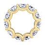 8 1/4 Carat Round Lab Grown Diamond Eternity Ring In 14 Karat Yellow Gold, Ring Size 4 Image-3
