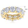 8 1/4 Carat Round Lab Grown Diamond Eternity Ring In 14 Karat Yellow Gold, Ring Size 4 Image-4