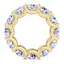 9 Carat Round Lab Grown Diamond Eternity Ring In 14 Karat Yellow Gold, Ring Size 5 Image-3