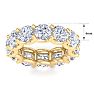 9 Carat Round Lab Grown Diamond Eternity Ring In 14 Karat Yellow Gold, Ring Size 5.5 Image-4