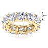 9 Carat Round Lab Grown Diamond Eternity Ring In 14 Karat Yellow Gold, Ring Size 6 Image-4