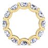 9 3/4 Carat Round Lab Grown Diamond Eternity Ring In 14 Karat Yellow Gold, Ring Size 7.5 Image-3