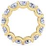 9 3/4 Carat Round Lab Grown Diamond Eternity Ring In 14 Karat Yellow Gold, Ring Size 8 Image-3