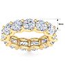 9 3/4 Carat Round Lab Grown Diamond Eternity Ring In 14 Karat Yellow Gold, Ring Size 8.5 Image-4