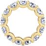 9 3/4 Carat Round Lab Grown Diamond Eternity Ring In 14 Karat Yellow Gold, Ring Size 9 Image-3