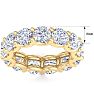 9 3/4 Carat Round Lab Grown Diamond Eternity Ring In 14 Karat Yellow Gold, Ring Size 9 Image-4