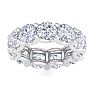 9 Carat Round Lab Grown Diamond Eternity Ring In Platinum, Ring Size 4.5 Image-1