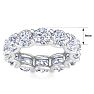 9 3/4 Carat Round Lab Grown Diamond Eternity Ring In Platinum, Ring Size 7.5 Image-4