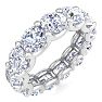 9 3/4 Carat Round Lab Grown Diamond Eternity Ring In Platinum, Ring Size 9 Image-2