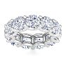 11 Carat Round Lab Grown Diamond Eternity Ring In 14 Karat White Gold, Ring Size 4 Image-1