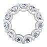 11 Carat Round Lab Grown Diamond Eternity Ring In 14 Karat White Gold, Ring Size 4 Image-3