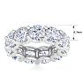 11 Carat Round Lab Grown Diamond Eternity Ring In 14 Karat White Gold, Ring Size 4 Image-4