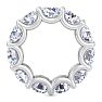 11 Carat Round Lab Grown Diamond Eternity Ring In 14 Karat White Gold, Ring Size 5 Image-3
