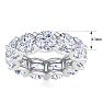 11 Carat Round Lab Grown Diamond Eternity Ring In 14 Karat White Gold, Ring Size 5 Image-4