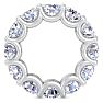 12 Carat Round Lab Grown Diamond Eternity Ring In 14 Karat White Gold, Ring Size 6 Image-3