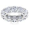 12 Carat Round Lab Grown Diamond Eternity Ring In 14 Karat White Gold, Ring Size 6.5 Image-1