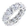12 Carat Round Lab Grown Diamond Eternity Ring In 14 Karat White Gold, Ring Size 6.5 Image-2