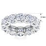 12 Carat Round Lab Grown Diamond Eternity Ring In 14 Karat White Gold, Ring Size 6.5 Image-4
