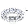12 Carat Round Lab Grown Diamond Eternity Ring In 14 Karat White Gold, Ring Size 7.5 Image-4