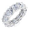 13 Carat Round Lab Grown Diamond Eternity Ring In 14 Karat White Gold, Ring Size 8.5 Image-2