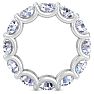 13 Carat Round Lab Grown Diamond Eternity Ring In 14 Karat White Gold, Ring Size 8.5 Image-3