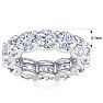 13 Carat Round Lab Grown Diamond Eternity Ring In 14 Karat White Gold, Ring Size 8.5 Image-4