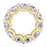11 Carat Round Lab Grown Diamond Eternity Ring In 14 Karat Yellow Gold, Ring Size 4 Image-3