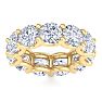 11 Carat Round Lab Grown Diamond Eternity Ring In 14 Karat Yellow Gold, Ring Size 5 Image-1
