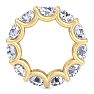 11 Carat Round Lab Grown Diamond Eternity Ring In 14 Karat Yellow Gold, Ring Size 5 Image-3