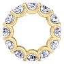12 Carat Round Lab Grown Diamond Eternity Ring In 14 Karat Yellow Gold, Ring Size 6.5 Image-3