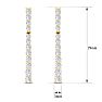1 Carat Diamond Bar Earrings In 14 Karat Yellow Gold Image-5