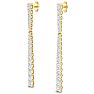 2 Carat Diamond Bar Earrings In 14 Karat Yellow Gold Image-3