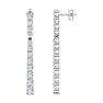 2 Carat Diamond Bar Earrings In 14 Karat White Gold Image-1