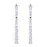 2 Carat Diamond Bar Earrings In 14 Karat White Gold Image-3
