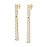 2 Carat Diamond Bar Earrings In 14 Karat Yellow Gold Image-4